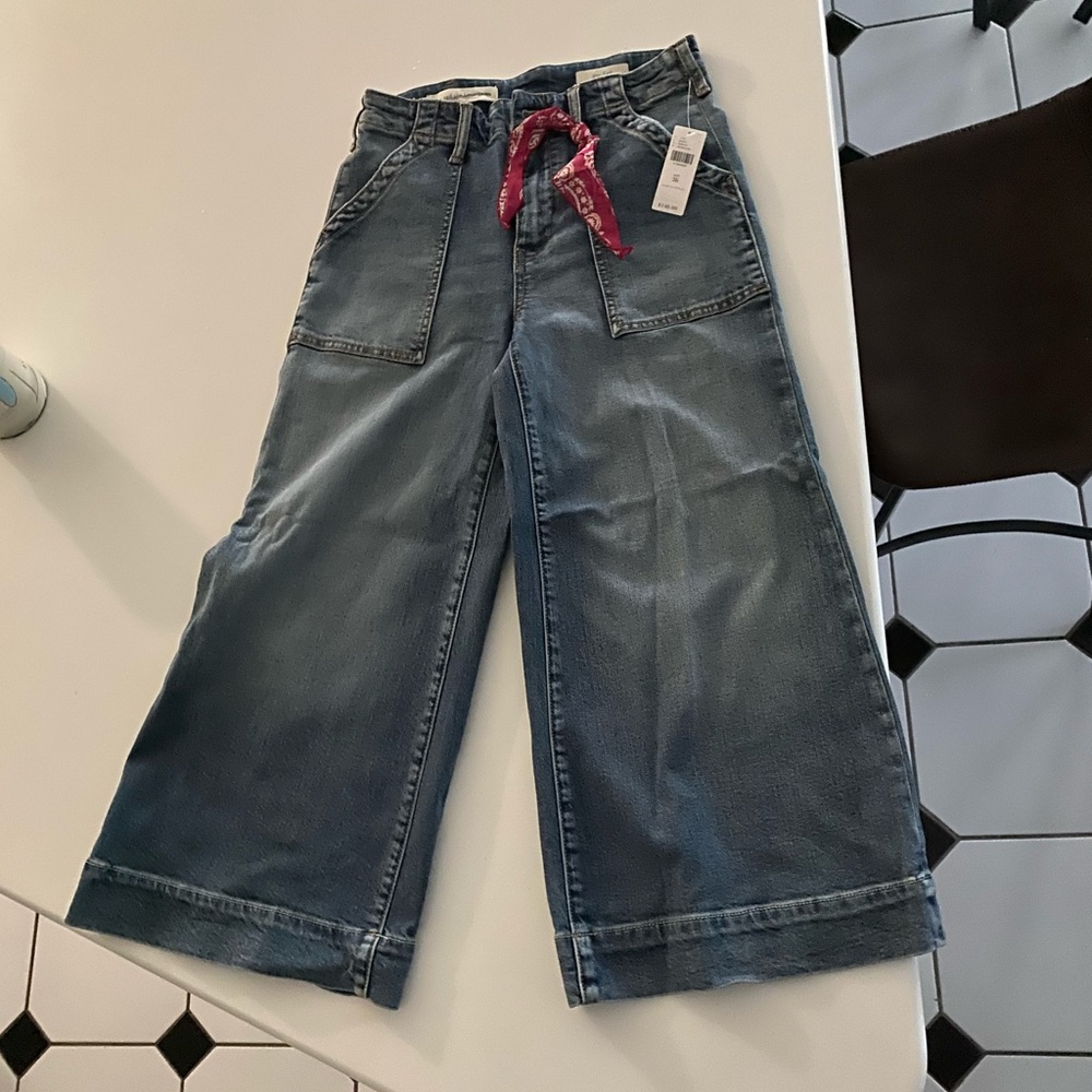 Anthropologie Jean Wide Leg Crop